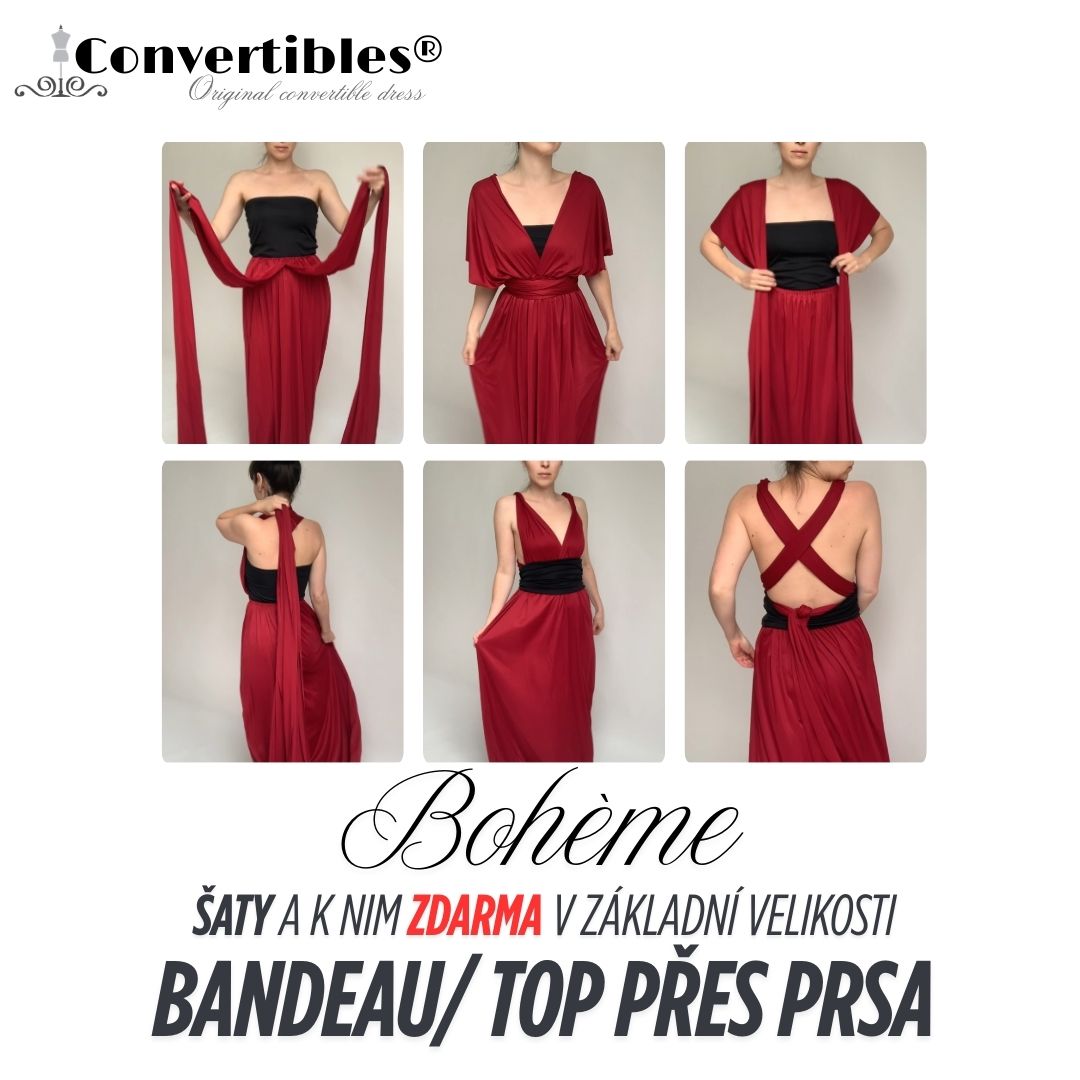 Bandeau top k variabilním šatům